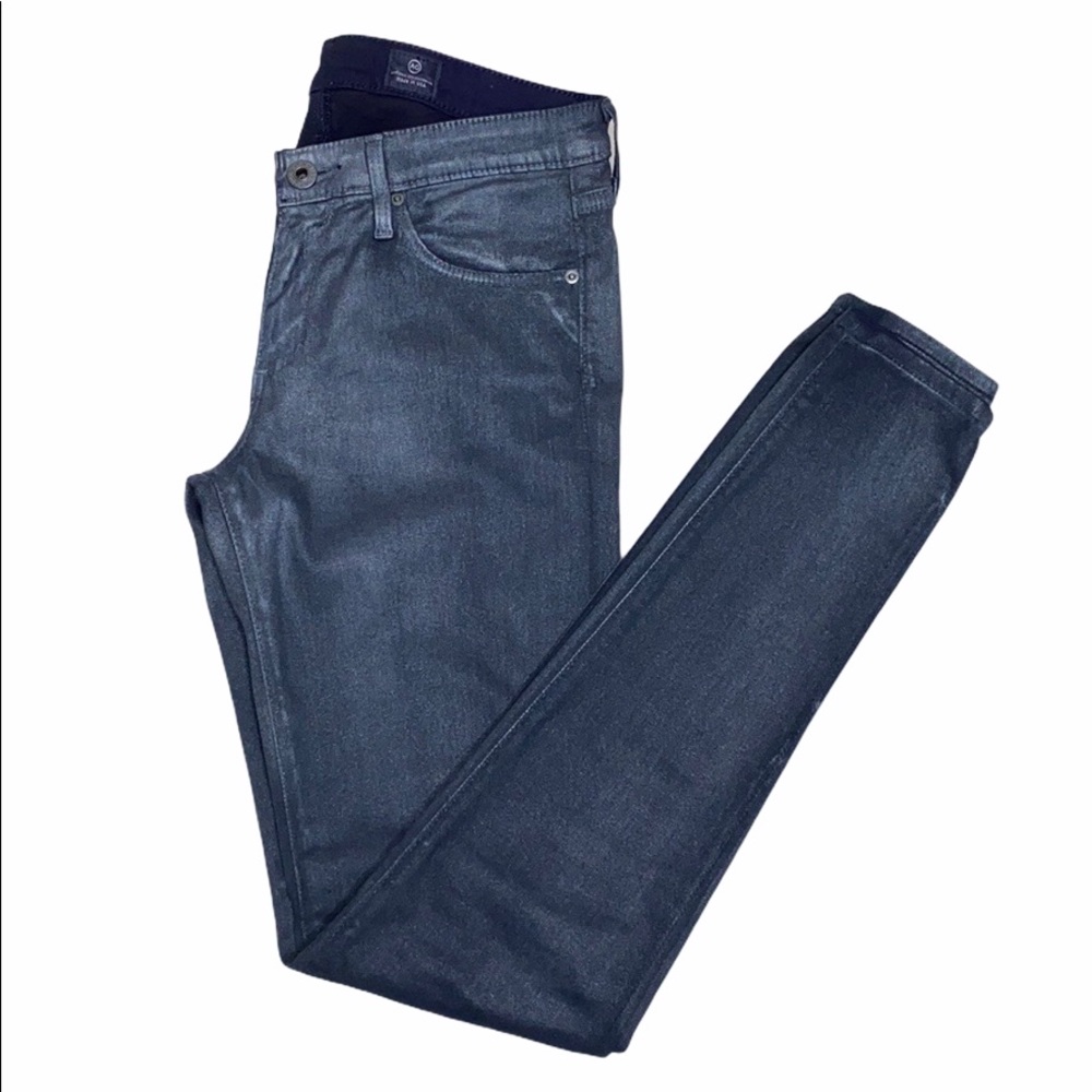 AG The Absolute Legging in Metallic Blue Size 26